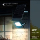 Proyector solar LED Pamol con sensor de movimiento y crepuscular 200W 6500K IP65 Negro
