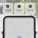Proyector solar LED Pamol con sensor de movimiento y crepuscular 200W 6500K IP65 Negro