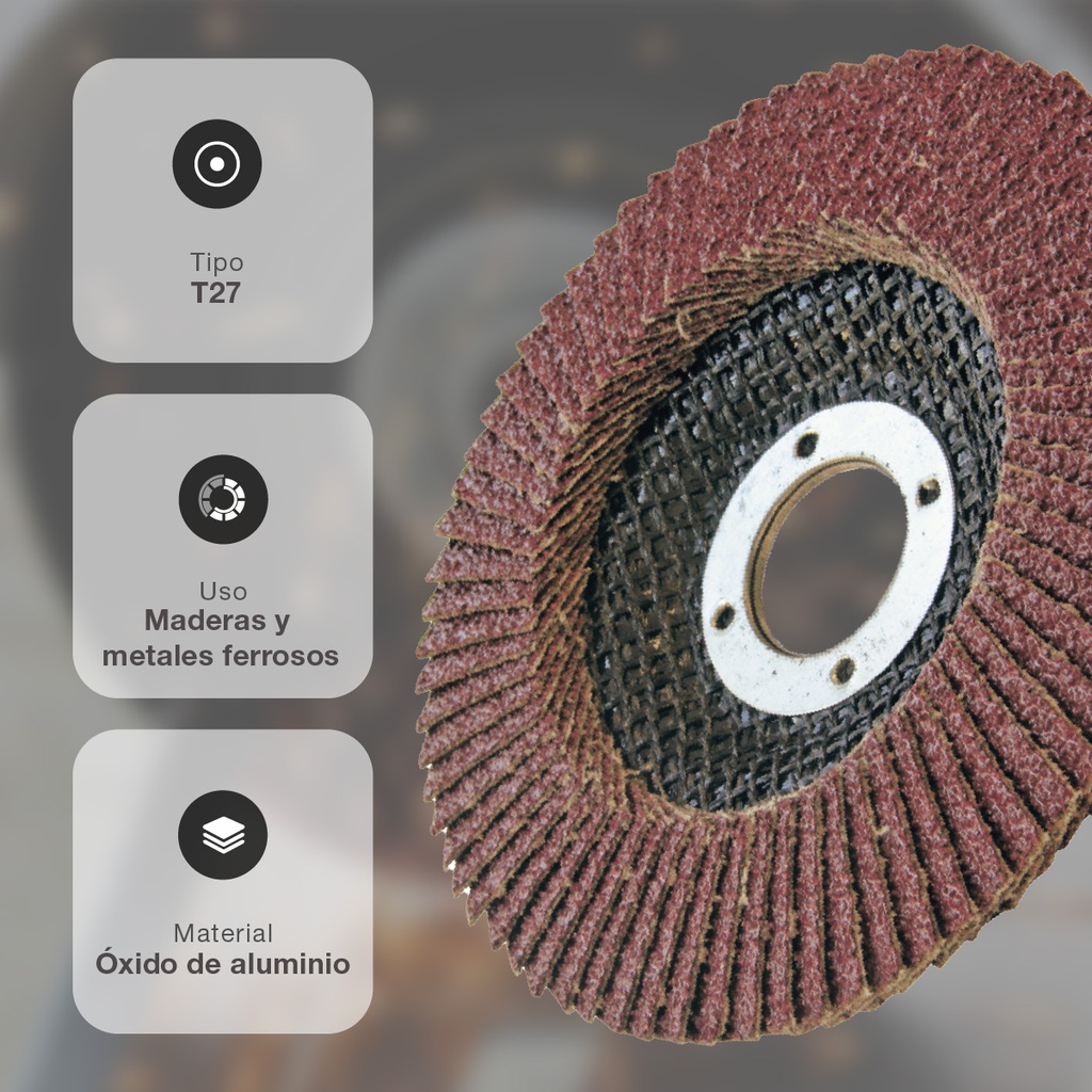 Pack 10 discos de lija 115mm grano de 60