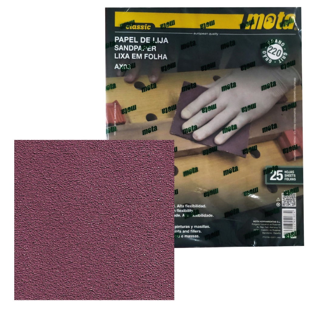 Pack 25 papeles de lija grano de 60