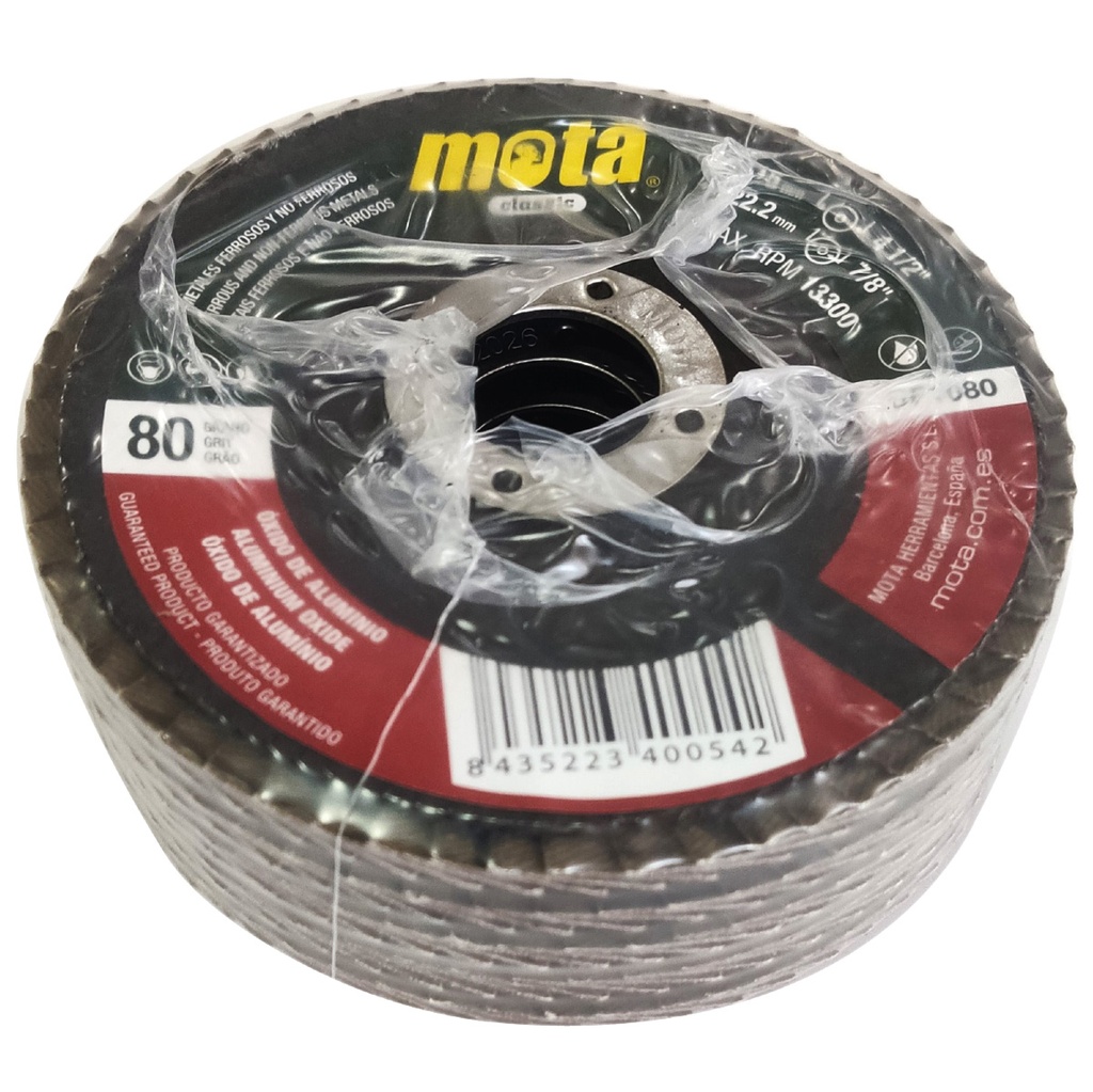 Pack 5 discos de lija 115mm grano de 80