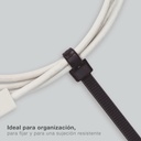 Bolsa 100u bridas 100% nylon 160x2.5mm Negro