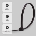 Bolsa 100u bridas 100% nylon 200x2.5mm Negro