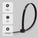 Bolsa 100u bridas 100% nylon 370x7.6mm Negro