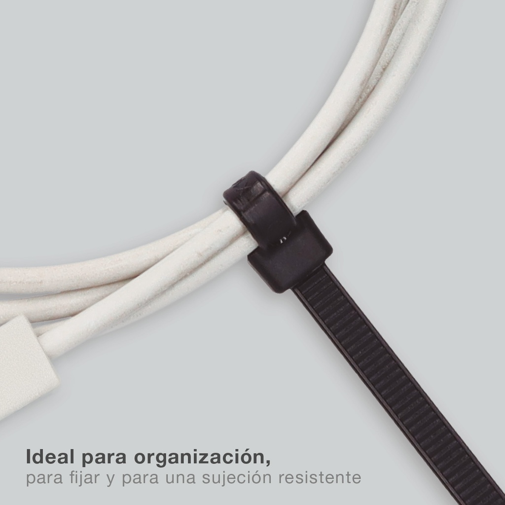 Bolsa 100u bridas 100% nylon 500x7.6mm Negro