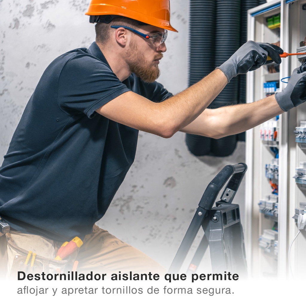 Destornillador aislante plano 3x75mm