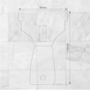 Rasqueta profesional con cuchilla de acero y 4 recambios