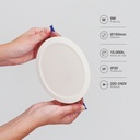 Downlight empotrable LED redondo Belur 9W 4000K Blanco