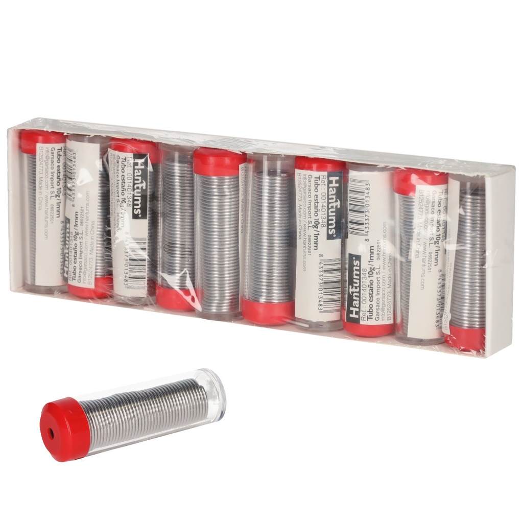 Pack 10 Tubos de estaño al 60% 10gr 1mm