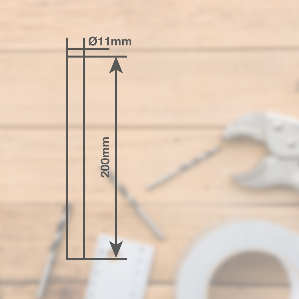 Bolsa 6 Barras de silicona transparente Ø11