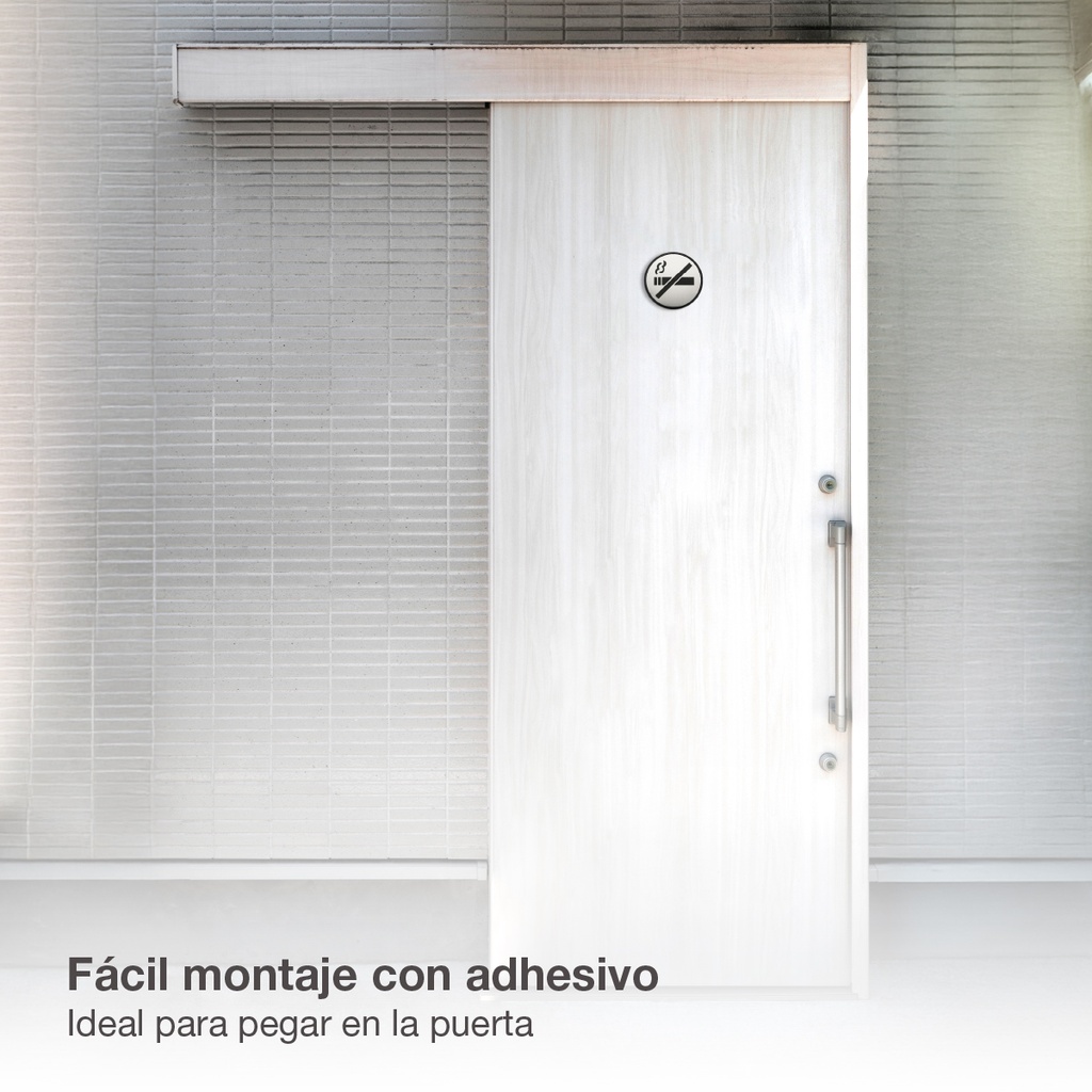 Símbolo baño adhesivo No fumar Ø97mm