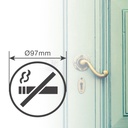 Símbolo baño adhesivo No fumar Ø97mm