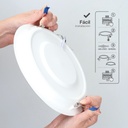 Downlight empotrable LED redondo Belur 18W 4000K Gris