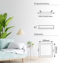 Downlight empotrable LED cuadrado Londa 18W 6500K Blanco