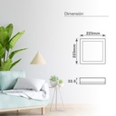 Downlight superficie LED cuadrado Vasan 18W 6500K Blanco