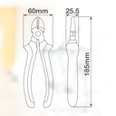 Alicate de corte diagonal con mango aislante 180mm