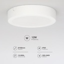 Downlight superficie LED redondo Bogur 12W 6500K Blanco