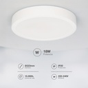 Downlight superficie LED redondo Bogur 18W 4000K Blanco
