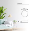 Downlight superficie LED redondo Bogur 18W 4000K Blanco