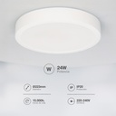 Downlight superficie LED redondo Bogur 24W 6500K Blanco
