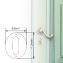 Número puerta 0 acero inoxidable con tornillo