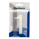 Número puerta 1 acero inoxidable con adhesivo