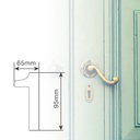 Número puerta 1 acero inoxidable con adhesivo