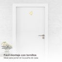 Número puerta 4 acero inoxidable con tornillo