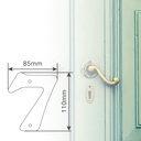 Número puerta 7 acero inoxidable con tornillo