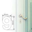 Número puerta 9 acero inoxidable con adhesivo