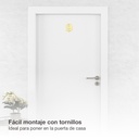 Número puerta 9 acero inoxidable con tornillo