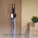 Sujetaescobas acero con rodillos goma - Blanco lacado