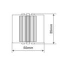 Sujetaescobas acero con rodillos goma - Blanco lacado