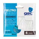 Set 4 fieltros adhesivos redondos Ø35mm - Blanco