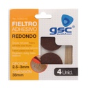 Set 4 fieltros adhesivos redondos Ø38mm - Marron