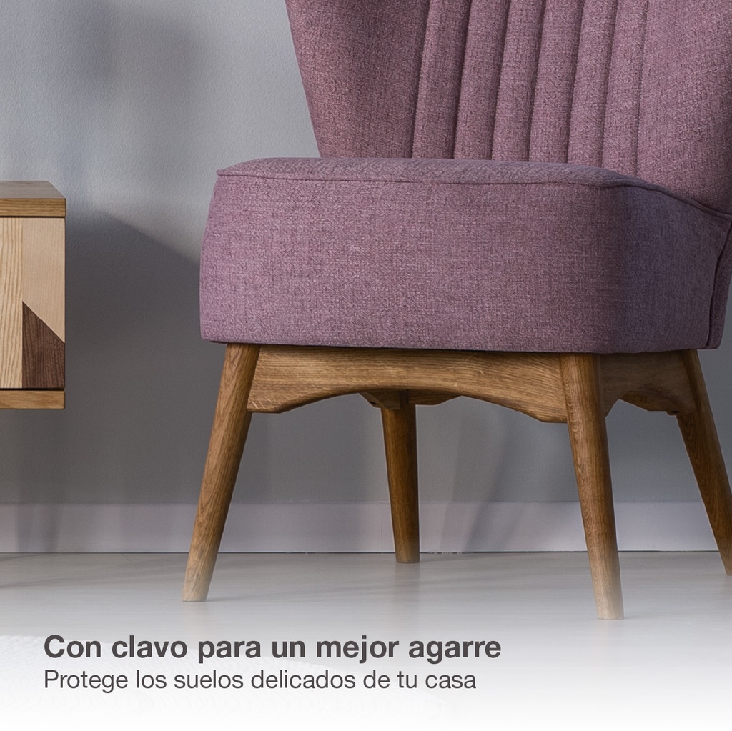 Set  8 fieltros redondos con clavo Ø17mm - Marron