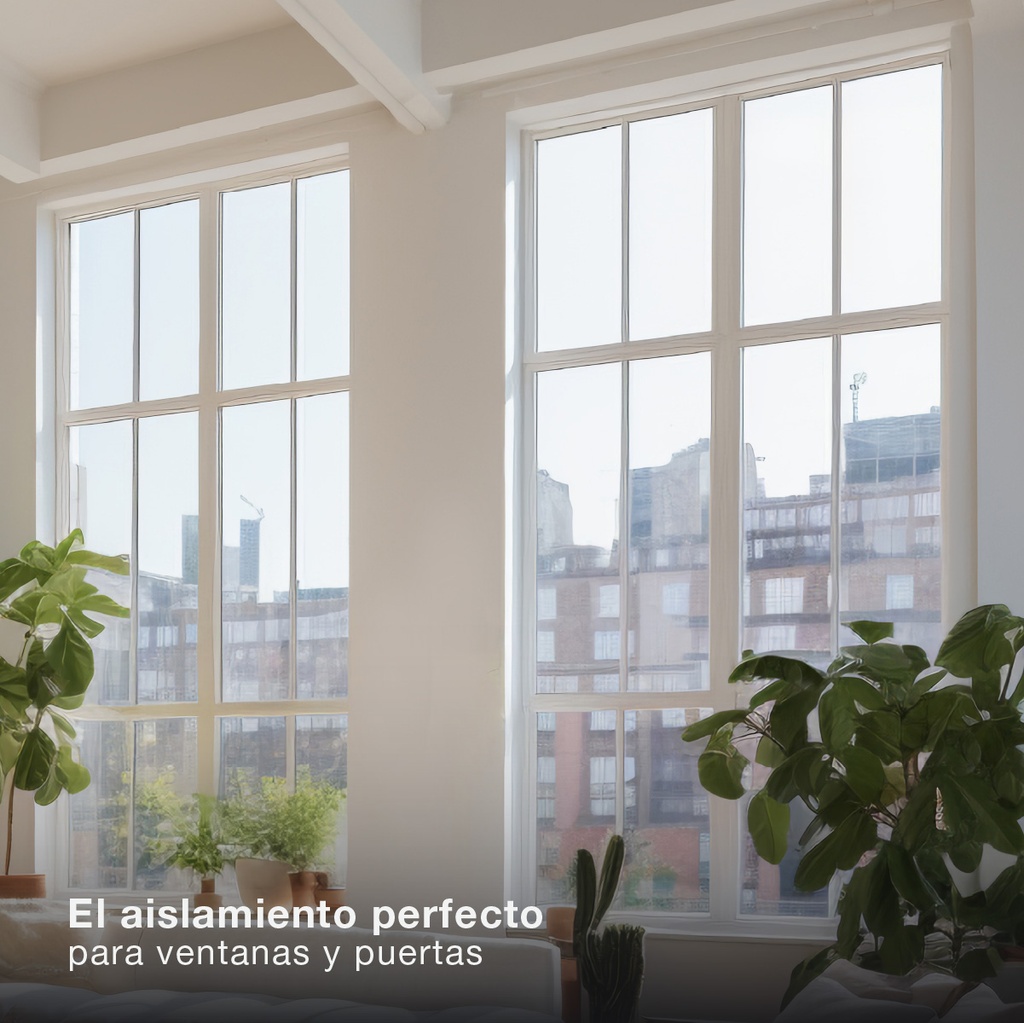 Burlete adhesivo espuma 9mm - 10M Blanco