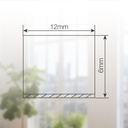 Burlete adhesivo espuma 12mm - 10M Blanco