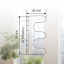 Burlete adhesivo caucho 9mm - 6M Blanco