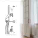 Burlete adhesivo PVC con flecos 1M - Blanco