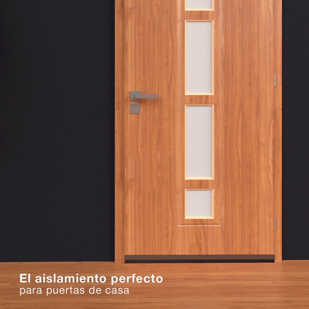 Burlete adhesivo PVC con flecos 1M - Marrón