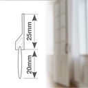 Burlete adhesivo con goma  1M - Blanco