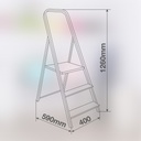 Escalera aluminio 3 peldaños Max. 150kg