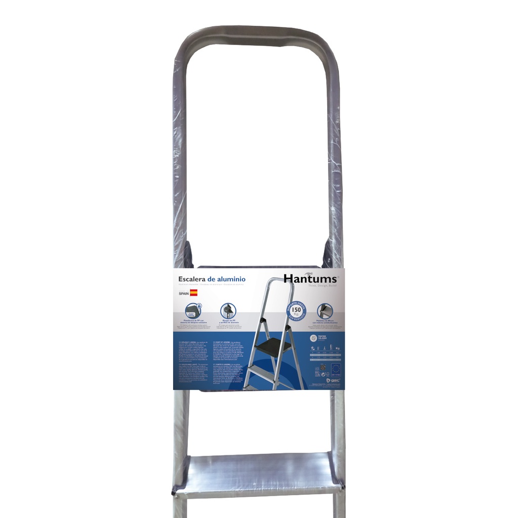 Escalera aluminio 6 peldaños Max. 150kg