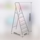 Escalera aluminio 6 peldaños Max. 150kg