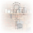 Pack 100u fijadores de tubo con taco Ø20mm