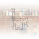 Bolsa de 100 grapillones para cable manguera redondo 6mm