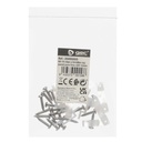 Kit 10 clips y tornillos sujeción pared para tiras LED 12mm 