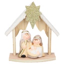 Figura decorativa nacimiento belén - 6u caja exp