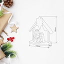 Figura decorativa nacimiento belén - 6u caja exp